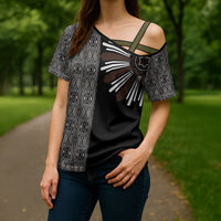 Mabuhay Philippines Festival Cross Shoulder Shirt Araw Tnalak Modern Filipiniana Inspired