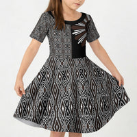 Mabuhay Philippines Festival Kid Short Sleeve Dress Araw Tnalak Modern Filipiniana Inspired