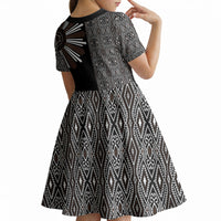 Mabuhay Philippines Festival Kid Short Sleeve Dress Araw Tnalak Modern Filipiniana Inspired