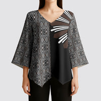 Mabuhay Philippines Festival Kimono Sleeve Blouse Araw Tnalak Modern Filipiniana Inspired