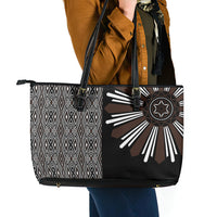 Mabuhay Philippines Festival Leather Tote Bag Araw Tnalak Modern Filipiniana Inspired