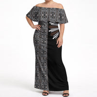 Mabuhay Philippines Festival Off Shoulder Maxi Dress Araw Tnalak Modern Filipiniana Inspired