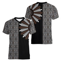 Mabuhay Philippines Festival Women V-Neck T-Shirt Araw Tnalak Modern Filipiniana Inspired