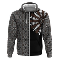 Mabuhay Philippines Festival Zip Hoodie Araw Tnalak Modern Filipiniana Inspired