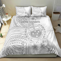 Samoa White Sunday Bedding Set Manuia le Aso Sa o Tamaiti Polynesian Plumeria - Wonder Print Shop