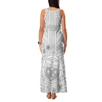 Samoa White Sunday Family Matching Tank Maxi Dress and Hawaiian Shirt Manuia le Aso Sa o Tamaiti Polynesian Plumeria - Wonder Print Shop