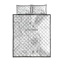 Samoa White Sunday Quilt Bed Set Manuia le Aso Sa o Tamaiti Polynesian Plumeria - Wonder Print Shop