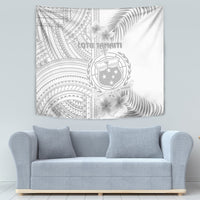 Samoa White Sunday Tapestry Manuia le Aso Sa o Tamaiti Polynesian Plumeria - Wonder Print Shop