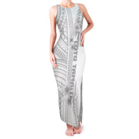 Personalised Samoa White Sunday Family Matching Tank Maxi Dress and Hawaiian Shirt Manuia le Aso Sa o Tamaiti Polynesian Plumeria - Wonder Print Shop