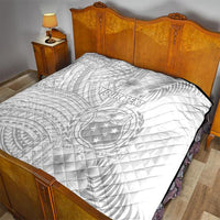 Personalised Samoa White Sunday Quilt Manuia le Aso Sa o Tamaiti Polynesian Plumeria - Wonder Print Shop