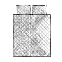 Personalised Samoa White Sunday Quilt Bed Set Manuia le Aso Sa o Tamaiti Polynesian Plumeria - Wonder Print Shop