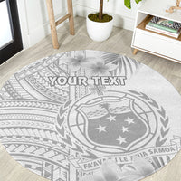 personalised-samoa-white-sunday-round-carpet-manuia-le-aso-sa-o-tamaiti-polynesian-plumeria