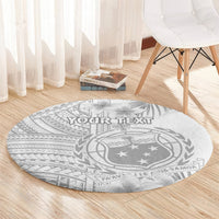personalised-samoa-white-sunday-round-carpet-manuia-le-aso-sa-o-tamaiti-polynesian-plumeria