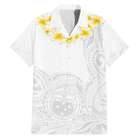 Samoa White Sunday Family Matching Mermaid Dress and Hawaiian Shirt Lotu Tamaiti 2023 With Coat Of Arms - Wonder Print Shop