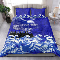 Personalised American Samoa Fautasi Race Bedding Set Eagle With Polynesian Pattern - Wonder Print Shop