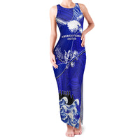 Personalised American Samoa Fautasi Race Family Matching Tank Maxi Dress and Hawaiian Shirt Eagle With Polynesian Pattern - Wonder Print Shop