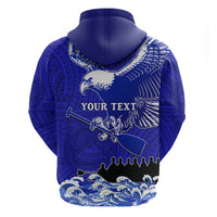 Personalised American Samoa Fautasi Race Hoodie Eagle With Polynesian Pattern - Wonder Print Shop