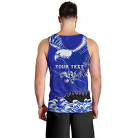Personalised American Samoa Fautasi Race Men Tank Top Eagle With Polynesian Pattern - Wonder Print Shop