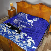 Personalised American Samoa Fautasi Race Quilt Eagle With Polynesian Pattern - Wonder Print Shop