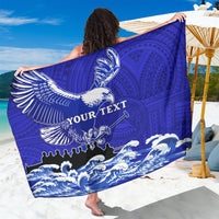 Personalised American Samoa Fautasi Race Sarong Eagle With Polynesian Pattern - Wonder Print Shop