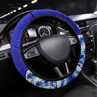 American Samoa Fautasi Race Steering Wheel Cover Eagle With Polynesian Pattern - Wonder Print Shop