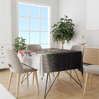 Christmas Canada Tablecloth Merry Moose-Mas Santa Hugging A Moose - Wonder Print Shop