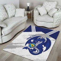 Bosnia and Herzegovina Football Custom Area Rug Go Zmajevi Mi smo uz vas White Version - Wonder Print Shop