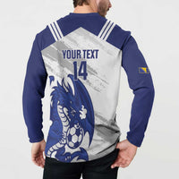 Bosnia and Herzegovina Football Custom Button Sweatshirt Go Zmajevi Mi smo uz vas White Version - Wonder Print Shop