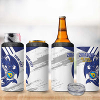 Bosnia and Herzegovina Football Custom 4 in 1 Can Cooler Tumbler Go Zmajevi Mi smo uz vas White Version - Wonder Print Shop