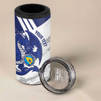 Bosnia and Herzegovina Football Custom 4 in 1 Can Cooler Tumbler Go Zmajevi Mi smo uz vas White Version - Wonder Print Shop