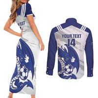Bosnia and Herzegovina Football Custom Couples Matching Short Sleeve Bodycon Dress and Long Sleeve Button Shirt Go Zmajevi Mi smo uz vas White Version - Wonder Print Shop