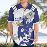Bosnia and Herzegovina Football Custom Hawaiian Shirt Go Zmajevi Mi smo uz vas White Version - Wonder Print Shop