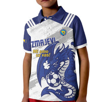 Bosnia and Herzegovina Football Custom Kid Polo Shirt Go Zmajevi Mi smo uz vas White Version - Wonder Print Shop
