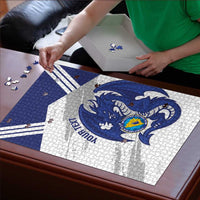 Bosnia and Herzegovina Football Custom Puzzle Go Zmajevi Mi smo uz vas White Version - Wonder Print Shop
