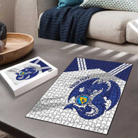 Bosnia and Herzegovina Football Custom Puzzle Go Zmajevi Mi smo uz vas White Version - Wonder Print Shop
