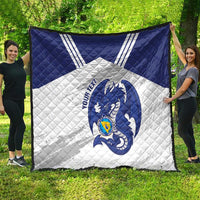 Bosnia and Herzegovina Football Custom Quilt Go Zmajevi Mi smo uz vas White Version - Wonder Print Shop