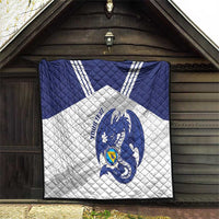 Bosnia and Herzegovina Football Custom Quilt Go Zmajevi Mi smo uz vas White Version - Wonder Print Shop