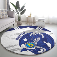 Bosnia and Herzegovina Football Custom Round Carpet Go Zmajevi Mi smo uz vas White Version - Wonder Print Shop