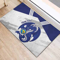 Bosnia and Herzegovina Football Custom Rubber Doormat Go Zmajevi Mi smo uz vas White Version - Wonder Print Shop