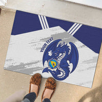 Bosnia and Herzegovina Football Custom Rubber Doormat Go Zmajevi Mi smo uz vas White Version - Wonder Print Shop