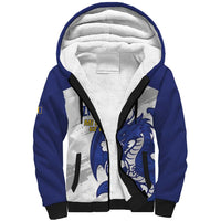 Bosnia and Herzegovina Football Custom Sherpa Hoodie Go Zmajevi Mi smo uz vas White Version - Wonder Print Shop