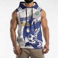 Bosnia and Herzegovina Football Custom Sleeveless Hoodie Go Zmajevi Mi smo uz vas White Version - Wonder Print Shop