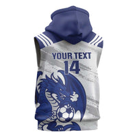 Bosnia and Herzegovina Football Custom Sleeveless Zip Hoodie Go Zmajevi Mi smo uz vas White Version - Wonder Print Shop