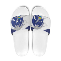 Bosnia and Herzegovina Football Custom Slide Sandals Go Zmajevi Mi smo uz vas White Version - Wonder Print Shop