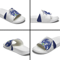 Bosnia and Herzegovina Football Custom Slide Sandals Go Zmajevi Mi smo uz vas White Version - Wonder Print Shop