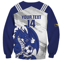 Bosnia and Herzegovina Football Custom Sweatshirt Go Zmajevi Mi smo uz vas White Version - Wonder Print Shop