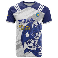 Bosnia and Herzegovina Football Custom T Shirt Go Zmajevi Mi smo uz vas White Version - Wonder Print Shop
