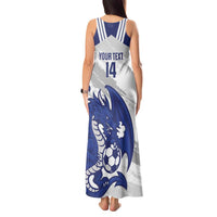 Bosnia and Herzegovina Football Custom Tank Maxi Dress Go Zmajevi Mi smo uz vas White Version - Wonder Print Shop