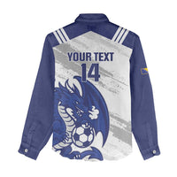 Bosnia and Herzegovina Football Custom Women Casual Shirt Go Zmajevi Mi smo uz vas White Version - Wonder Print Shop