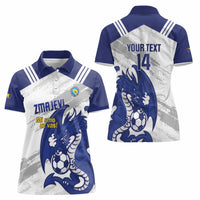 Bosnia and Herzegovina Football Custom Women Polo Shirt Go Zmajevi Mi smo uz vas White Version - Wonder Print Shop